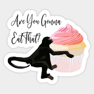 Cupcake Monkey Sticker